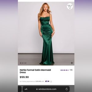 Windsor Formal Satin Mermaid Dress